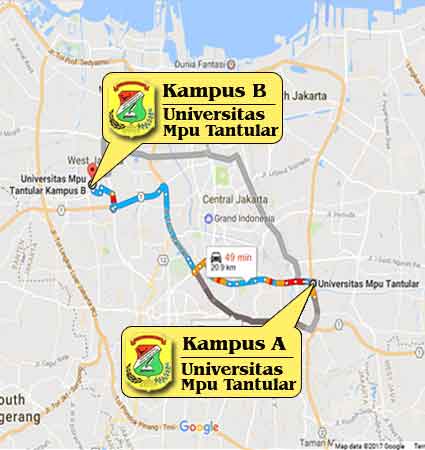 Peta Lokasi (Google Map) Mpu Tantular Kedoya Jakarta  Nomor
